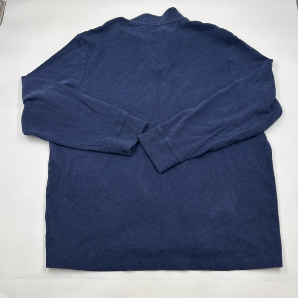 Polo Ralph‎ Lauren Men's XL Blue Cotton Estate Rib Quarter Zip Pullover Sweater - Picture 7 of 7